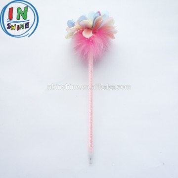 Novelty cartoon flower shaped plush ball pen , Promotional gifts plush ball pen