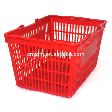 Plastic carry shop handle basket