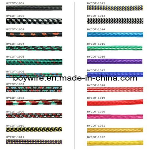 Texitle Power Cord, Braided Cotton Cable, Fabric Cable