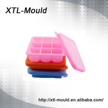 FDA silicone baby food divided tray with lid food container