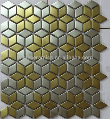 Shiny silver mosaic tiles,gold mosaic tile