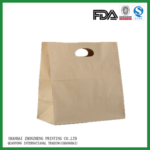 custom printed die cut handle paper bag with handle