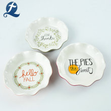 Customization Fine Applique Fruit Ceramic Plate