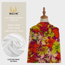 Wholesale Digital Printed Silk Satin Fabric for Dresses