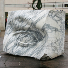 Outdoor decoration marble statue stone eyes sculpture
