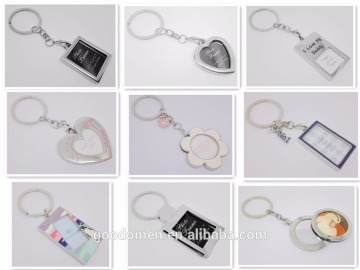 keychain with photo frame,photo frame keychain