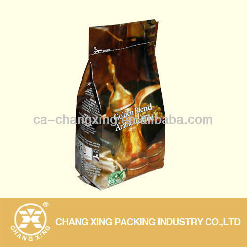 Vanish finished lamination foil LDPE side gusset bag for packing coffee