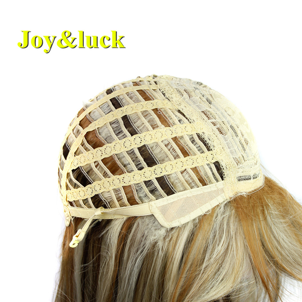 Long Straight Wig Brown Mix Blonde Synthetic Wigs for Women High Temperature Fiber Cosplay Or Daily Hair Wig