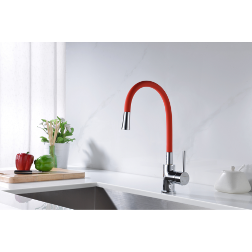 Deck Mounted Sink Kitchen Faucet In Red