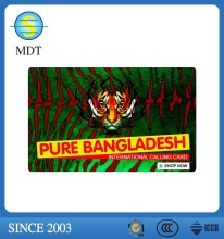 PVC printing rechargeable calling card