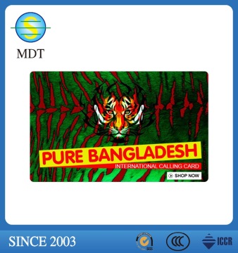 PVC printing rechargeable calling card