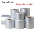 OEM self adhesive plain silver PET sticker label
