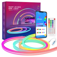 RGBIC Pixel Neon Silicone Soft Tape LED Rope Strip for Bedroom and Gameroom Lighting