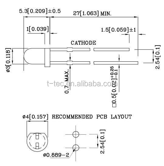T1 3mm  5mm 8mm through hole water clear lens 1100 1200  1300  1350  1450nm  infrared diode LED