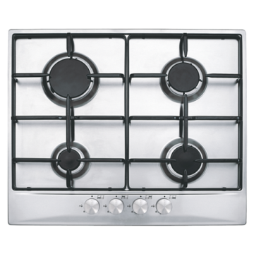 4-Burner Steel Hob Enamel Pan Supports