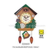wall clock with house shape