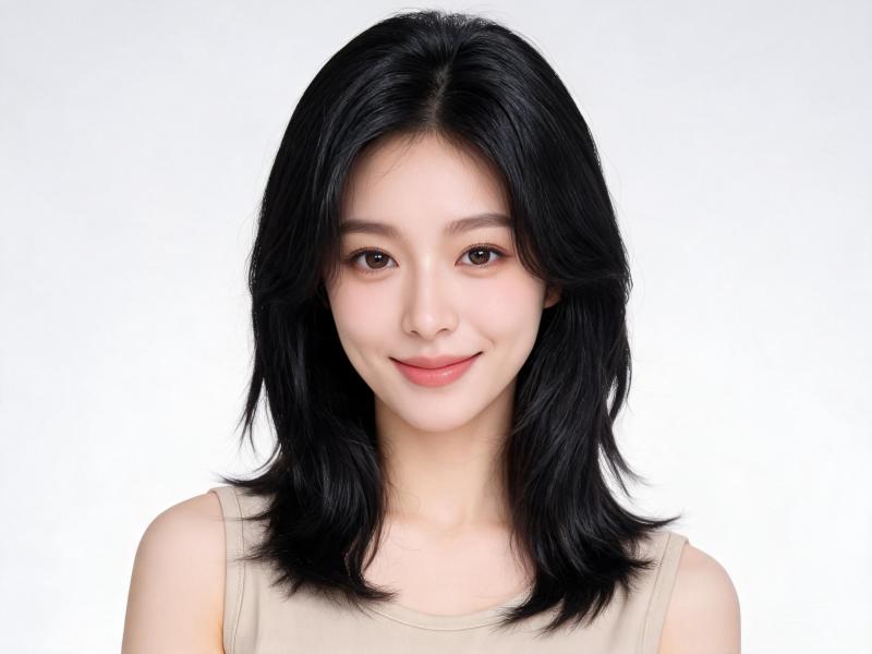 Natural Black Synthetic Wig for Women