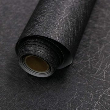 Black Silk Embossed Peel and Stick Removable Kitchen Wallpaper