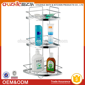 Chrome plated bathroom hotel towel shelf