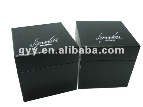 Black square gift cardboard box for jewelry packaging