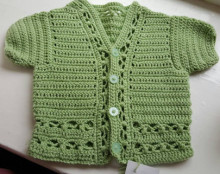Handmade crochet baby short sleeve