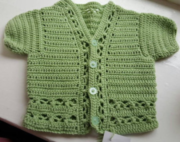 Handmade crochet baby short sleeve