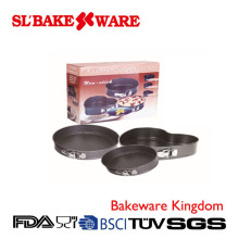 3 PCS Springform Sets Carbon Steel Nonstick Bakeware (SL BAKEWARE)