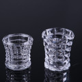 Glass Embossed Votive Candle Cup