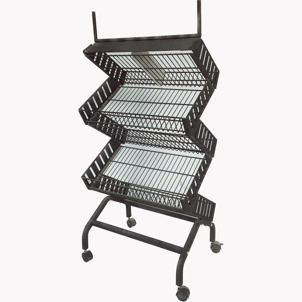 Double Side Supermarket metal wire Display Rack