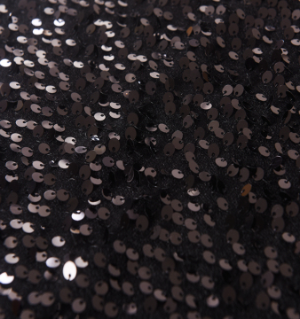 Lace embroidery black sequin fabric for sublimation sequins