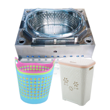 Custom Home Use Rattan Plastic Laundry Storage Basket Mould