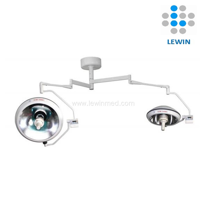 Double dome halogen operating lamp with UPS camera