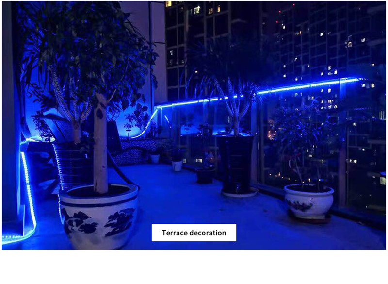 AC 220V IP65 PVC cover Double-Row Smart Light Strip Multi Color RGB cover flexible strip SMD 5050 led rope light