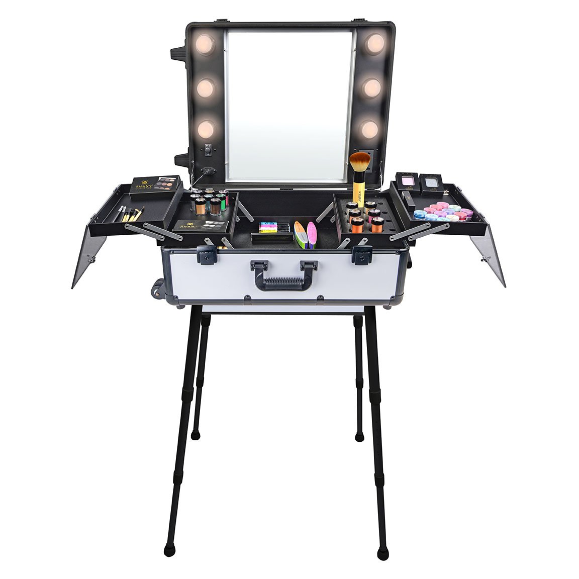 Makeup Case with Light Pro Makeup Station, Off White