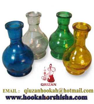 Transparent Colored Glass Shisha Vase Hookah Bottle