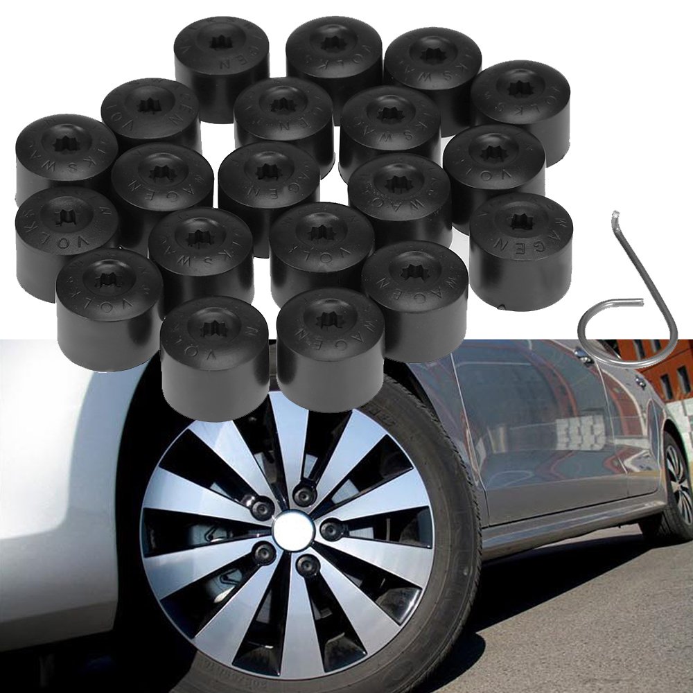 20pcs Capas de tuerca de rueda universal de 17 mm con herramientas de extracción para rueda VW