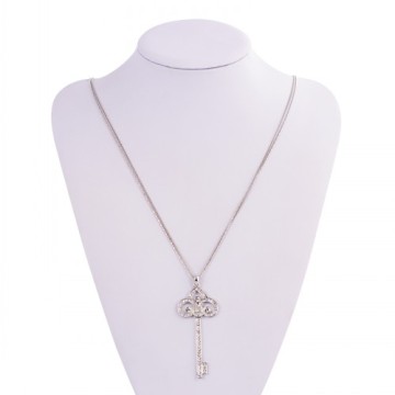 Perfect High Quality Silver Key Shape Pendant Necklaces