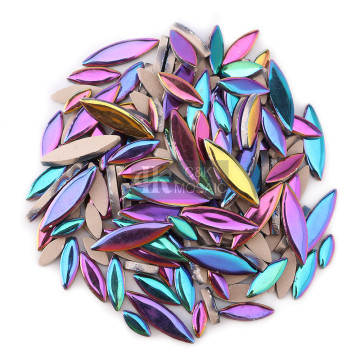 Iridescent Petal Ceramic Mosaic for Flower Design