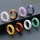 10PCS Colorful Gemstone Band Rings Set Crystal Eternity Stackable Ring for Women Girls Minimalist Birthstone Jewelry