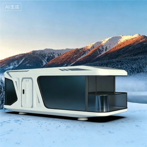 All-Weather Prefab Mobile Capsule House Easy Assembly Modern Tiny House for Office & Accommodation