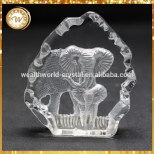 Factory stylish laser animal etched crystal block