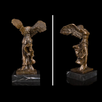 Famous artwork European style bronze statue with wings for home decoration