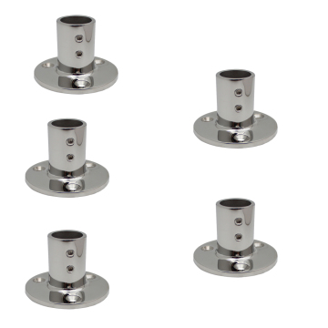 Stainless Steel Hand Rail Base Fitting Round Base 90 Degree 22mm Marine Boat Deck Railing