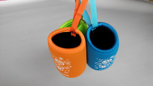 colorful neoprene bottle cooler