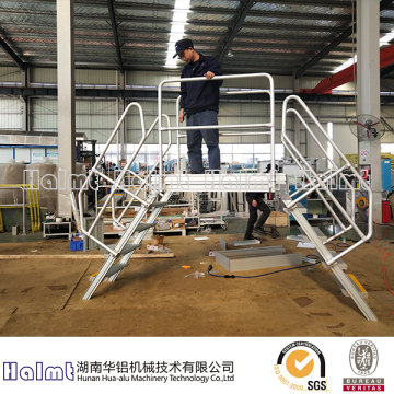 Industrial Aluminium briging step ladders with large platform