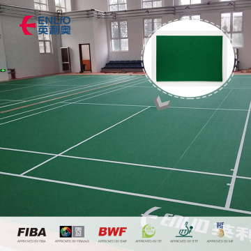 pavimentazione in vinile adesivo tappetino per campo da badminton ad alto rimbalzo pavimento in plastica per campo da badminton