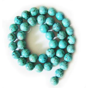 Perles rondes turquoise 10MM