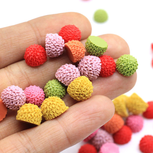 Kawaii Little Wool-like Ball Flatback Resins Handmade Craft Decor Cabochon DIY Toy Decoration Charms Spacer