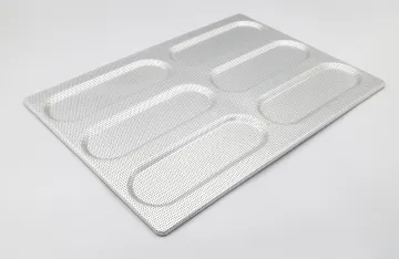 Rk Bakeware China Full Size 18X26 Inch 6 Indents Aluminum Perforated Batard Loaf Batard Bread Mould Artisan Bread Mould