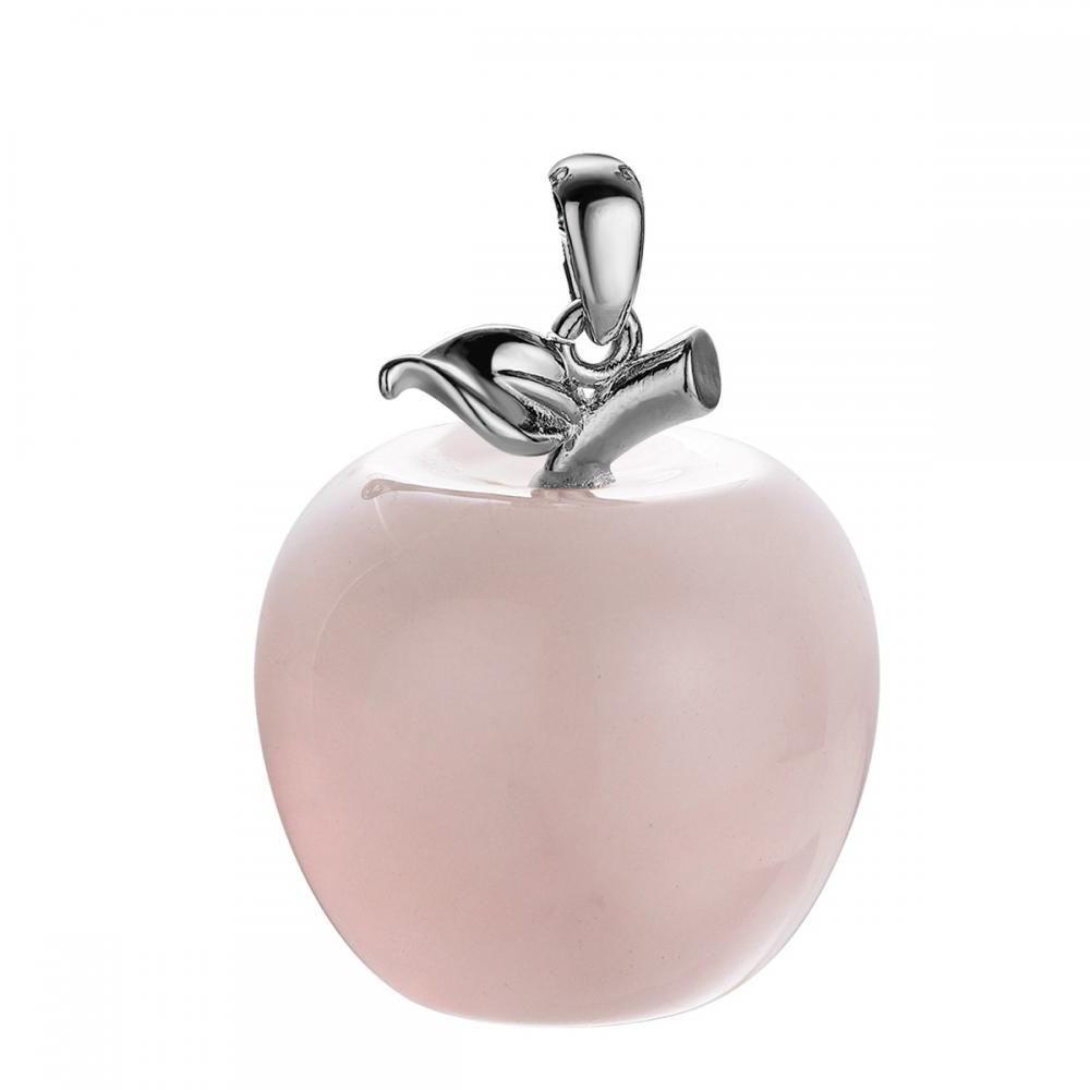 Pierre Pendentif Collier Pur Cristal Naturel Pierres Précieuses De Noël Forme De Pomme pour Femmes et Filles Pendentif Bijoux De Mode